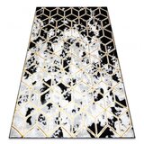 RugsX Preproga ALLURE 1966 Cube kocka 3D - strukturna, elegantna, glamur črna / zlato 80x150 cm, (22045599) | Shoptok.si