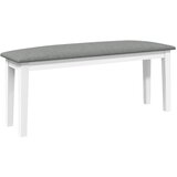 vidaXL klop 110 cm bela masivna lesena guma, (21828482) | Shoptok.si