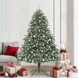 vidaXL Umestno božično drevo med 300 LED Zelena 140 x 140 x 210 cm | Shoptok.si