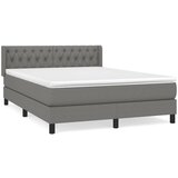 Maison Chic Box spring postelja - Vzmetna postelja z vzmetnico temno siva 140x200 cm blago SL14433, (21900770) | Shoptok.si