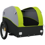 Prikolica za bicikl crno-zelena 45 kg željezna | shoptok.hr