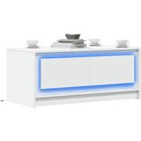 vidaXL Stolić za kavu s LED svjetlima bijeli od konstruiranog drva | shoptok.hr
