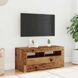 vidaXL TV omarica z LED starinski les 90x35x40 cm inženirski les | Shoptok.si
