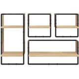  4-dijelni set zidnih polica boja hrasta konstruirano drvo | shoptok.hr