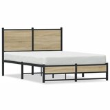 Maison Chic Kovinski Posteljni okvir - Dvoposteljna postelja - Zakonska postelja brez vzmetnice sonoma hrast 120x200 cm, (21694662) | Shoptok.si
