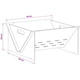  Kamin Crna 40 x 40 x 20 cm Čelik | shoptok.hr
