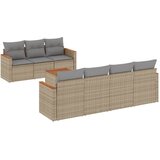  8-dijelni set vrtnih sofa s jastucima bež od poliratana | shoptok.hr