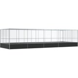  Kavez za ptice s produžetkom srebrni 932x307x212 cm čelični | shoptok.hr