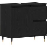  Ormar za Lavabo - Umivaonik Kupaonica Crni 65x33x60 cm Konstruirano drvo | shoptok.hr