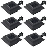 vidaXL Vrtne solarne svjetiljke 6 kom LED kvadratne 12 cm crne Cijene
