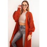 Kesi Włoski Long cardigan sweater red | Shoptok.si