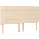  Posteljni okvir z vzglavjem krem 200x200 cm blago, (20907261) | Shoptok.si