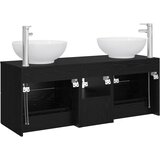  Set namještaja za kupaonicu 3 kom. Crna 49,5 x 44,5 x 65 cm | shoptok.hr