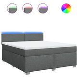 Maison Chic Box spring postelja - Vzmetna postelja z vzmetnico temno siva 180x200 cm blago SL4488, (21905665) | Shoptok.si