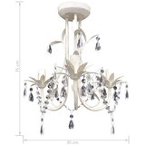  Kristalni viseći stropni lusteri 4 kom elegantni bijeli | Eponuda.com