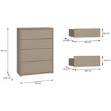 CARRYHOME Komoda Alice, Rjavosiva | Shoptok.si