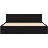  Okvir kreveta s uzglavljem Crni hrast 203 x 185 x 70 cm - Crni hrast 180 x 200 cm | shoptok.hr