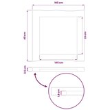  Pravokutni stolni vrh 160 x 40 x 3 cm Pravokutni - Prirodna 90 x 55 x 3 5 cm Živi rub 2 strane | shoptok.hr