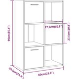 Ormarić za pohranu boja sivog hrasta sonome 60 x 29,5 x 90 cm | shoptok.hr
