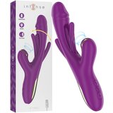 Intense Ateneo Rechargeable Multifunction Vibrator 7 Vibrations with Swinging Motion & Sucking Purple Cene
