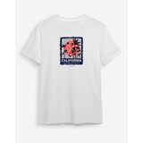 Trendyol White California Printed Regular Cut T-shirt Cene