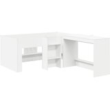  Krevet za djecu s visokim okvirom i stolom Bijela 80 x 160 cm | shoptok.hr