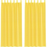 Voile zavjese s džepovima za šipke 2 kom žute | Shoptok.si