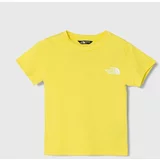 The North Face Otroška kratka majica SIMPLE DOME TEE rumena barva