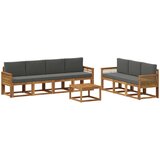  Set vanjskih sofa 8 pcs Prirodna i antracit Poliester | shoptok.hr