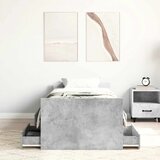  Okvir kreveta s uzglavljem i podnožjem boja betona 100 x 200 cm | shoptok.hr