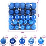  Set božićnih kuglica 100 kom. Plava 4 cm Polistiren | shoptok.hr