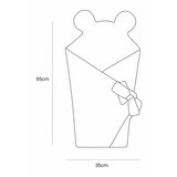 MeowBaby Bijela dječja povojnica od buklé materijala 35x65 cm - | shoptok.hr