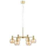Markslöjd 109153 - Luster na sajli AMBRA 6xE14/40W/230V zlatna/zadimljena bež Cene