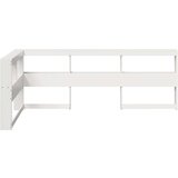  Polica za knjige uzglavlje L-oblika bijelo 100 cm borovine | shoptok.hr