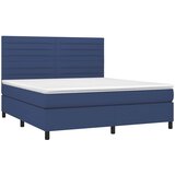  box spring s madracem LED plavi 160x200 cm od tkanine | shoptok.hr