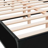 vidaXL Okvir kreveta crni 140 x 200 cm od konstruiranog drva i metala | shoptok.hr