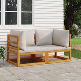 vidaXL Modularne kutne sofe i svjetlosivi jastuci 2 kom drvo bagrema | shoptok.hr