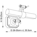 Endon 69832 - Svetlo za slike WINCHESTER 2xE14/6W/230V 35,5 cm mesing | Eponuda.com
