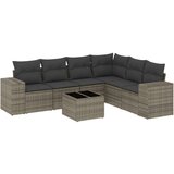 vidaXL 7-dijelni set vrtnih sofa sivi od poliratana | shoptok.hr