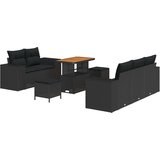  Sjedeća garnitura za vrt 8 kom. 8-Broj sjedala Crna Poli Ratan 221 x 179 x 85 cm | Shoptok.si