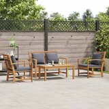  Sjedeća garnitura za vrt 4 kom. Prirodna Čvrsto teak drvo | shoptok.hr