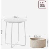  Okrugli Bijeli Stol za Kavu i Noćni Stolić | shoptok.hr