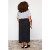 Trendyol Curve Black Denim Plus Size Skirt | Eponuda.ba