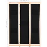 Sobna pregrada s 3 panela od tkanine 120 x 170 x 4 cm crna | Eponuda.ba