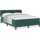 Box Spring Krevet s Madracem Tamnozelena 140x190 cm Baršun | shoptok.hr
