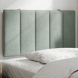 Maison Chic posteljno vzglavje - vzglavna omarica - vzglavna stranica svetlo siva 90 cm žamet, (21704313) | Shoptok.si
