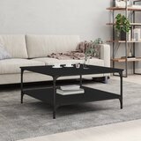  Stolić za kavu crni 80 x 80 x 40 cm od konstruiranog drva | Eponuda.ba