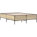  Okvir za krevet boja hrasta 120x190cm konstruirano drvo i metal | shoptok.hr