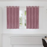 vidaXL Zavese Temno roza Poliester 140 x 140 cm Dekorativni vložki | Shoptok.si