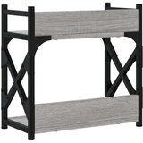 Stalak za pisač s 2 razine siva boja hrasta 40x20x40 cm drveni | shoptok.hr